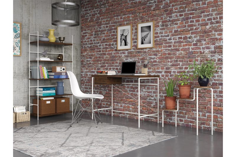 Webster Skrivbord 107 cm med Förvaring Låda Valnötsbrun - Novogratz - Möbler - Hemmakontor - Skrivbord