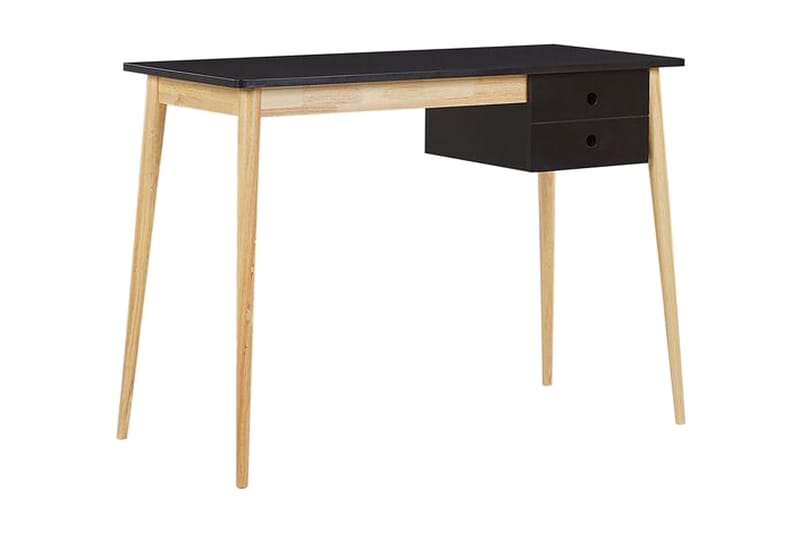 WELSDEN Skrivbord 106 cm med Förvaring 2 Lådor Svart/Ljusbru - Möbler - Hemmakontor - Skrivbord