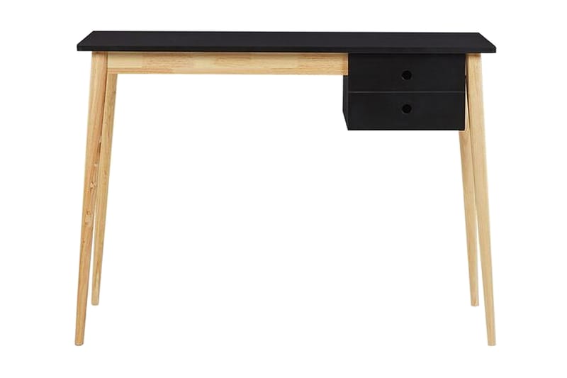 WELSDEN Skrivbord 106 cm med Förvaring 2 Lådor Svart/Ljusbru - Möbler - Hemmakontor - Skrivbord