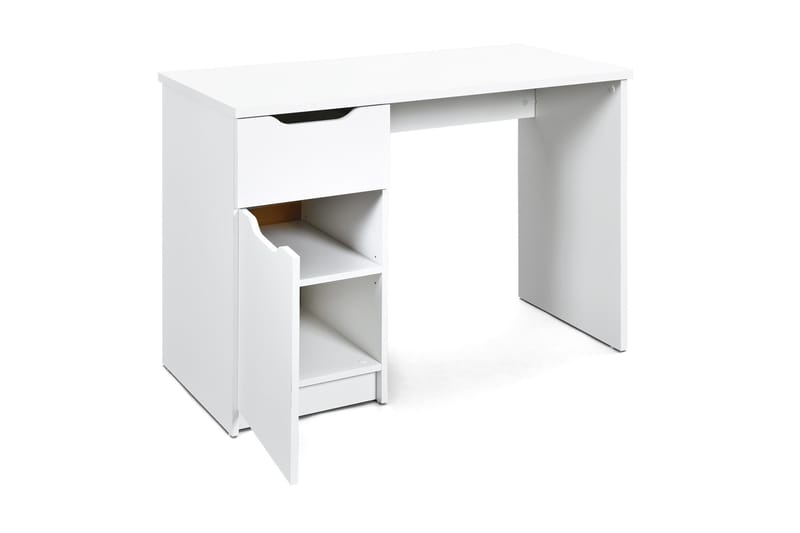 WESTPHALEN Skrivbord 115 cm med Förvaring Låda + Skåp Vit - Möbler - Hemmakontor - Skrivbord
