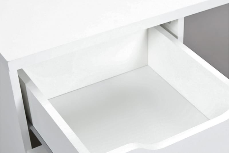 WESTPHALEN Skrivbord 115 cm med Förvaring Låda + Skåp Vit - Möbler - Hemmakontor - Skrivbord