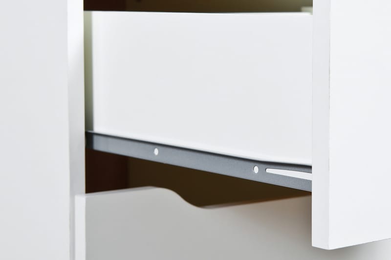 WESTPHALEN Skrivbord 115 cm med Förvaring Låda + Skåp Vit - Möbler - Hemmakontor - Skrivbord