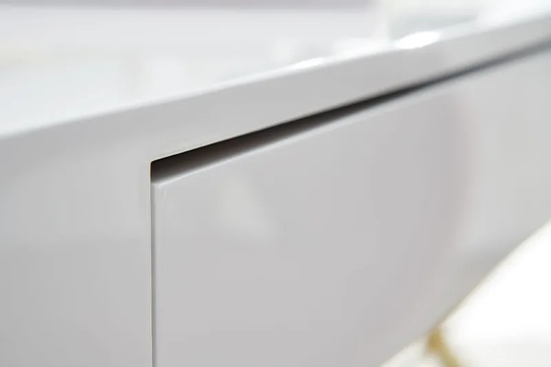 Willowdale Skrivbord 118 cm med Förvaring 2 Lådor - Vit/Guld - Möbler - Hemmakontor - Skrivbord