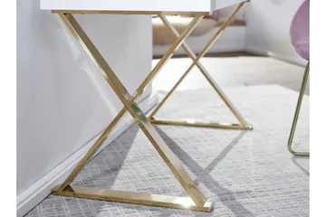 Willowdale Skrivbord 118 cm med Förvaring 2 Lådor - Vit/Guld - Möbler - Hemmakontor - Skrivbord