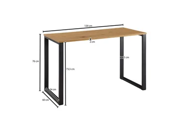 Skrivbord Wohnling Ek i trästil 120 cm Modern - Möbler - Hemmakontor - Skrivbord