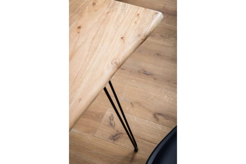 Skrivbord Wohnling Massivt trä 150 cm träd kant med hårnålben lantstil - Möbler - Hemmakontor - Skrivbord