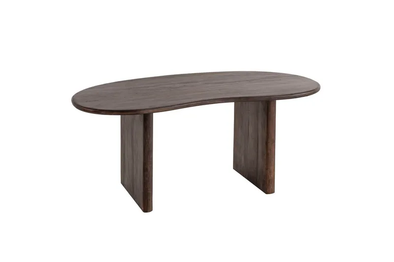 Skrivbord Wohnling Massivt trä 180 cm retro hemarbete njurform lantstil
