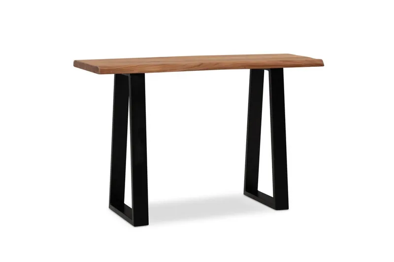 Skrivbord Wohnling Massivt trä med trädkanter, metallram