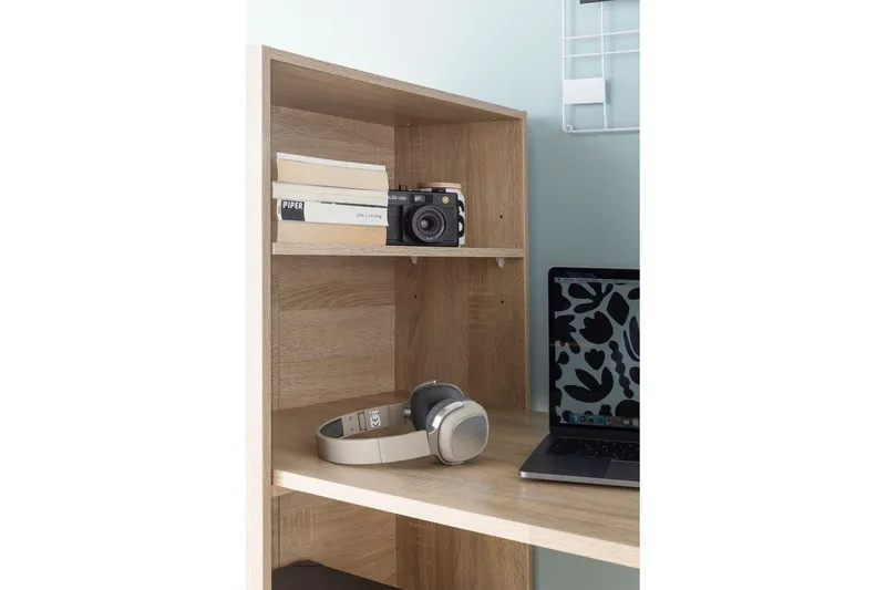 Skrivbord Wohnling med hylla 120x120x53 cm trä i modern stil Sonoma - Sonoma - Möbler - Hemmakontor - Skrivbord