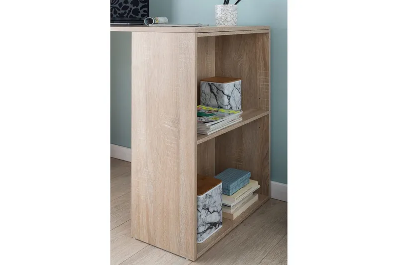 Skrivbord Wohnling med hylla 120x120x53 cm trä i modern stil Sonoma - Sonoma - Möbler - Hemmakontor - Skrivbord