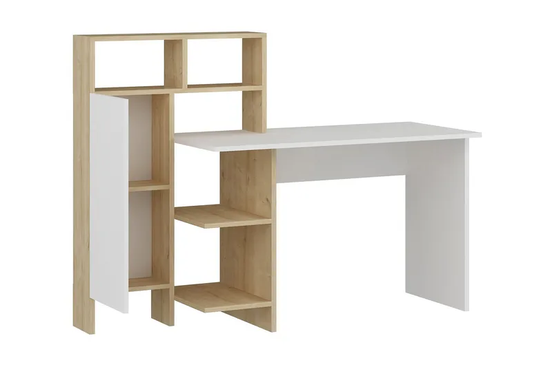 Zeko Skrivbord 120 cm med Förvaring Hylla - Ekfärg - Möbler - Hemmakontor - Skrivbord