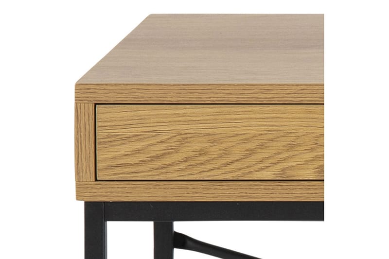ZUMAR Skrivbord 110 cm med Förvaring Låda Natur/Svart - Skrivbord - Bord