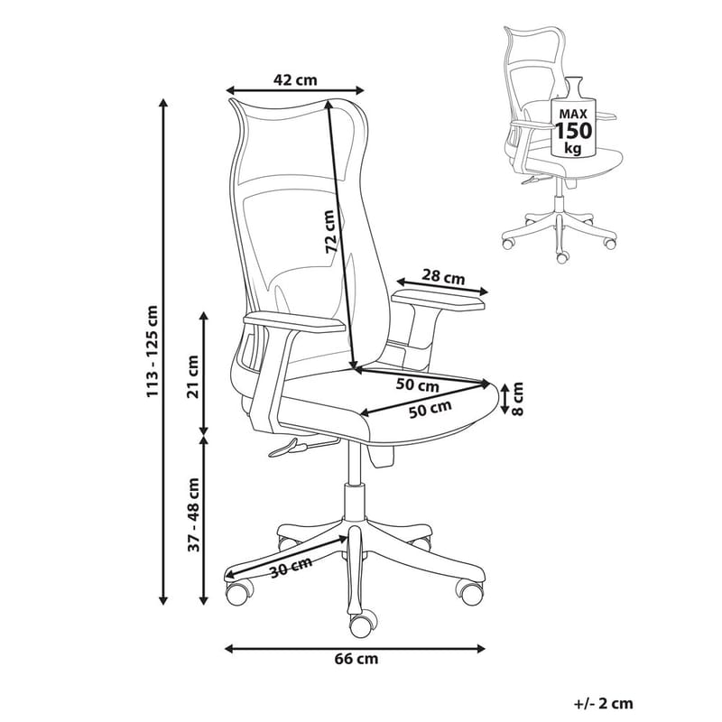 Skrivbordsstol Bard - Grönt, grått - Möbler - Hemmakontor - Kontorsstol