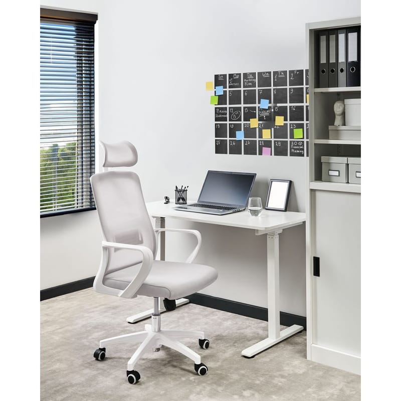 Skrivbordsstol Monarch - Grå, vit - Möbler - Hemmakontor - Kontorsstol