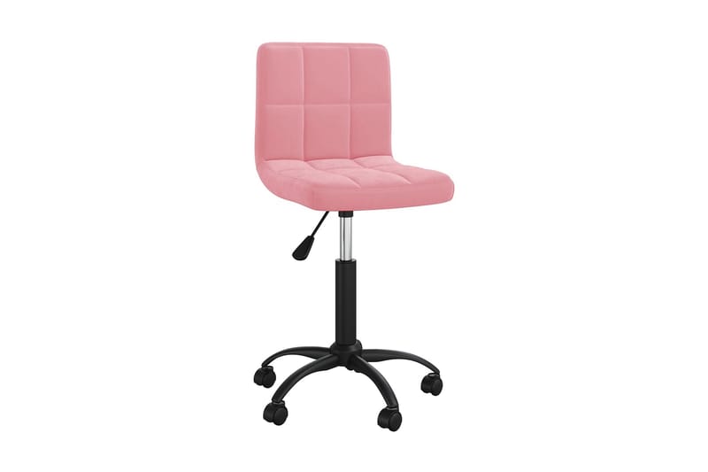 Snurrbar kontorsstol rosa sammet - Rosa - Möbler - Hemmakontor - Kontorsstol
