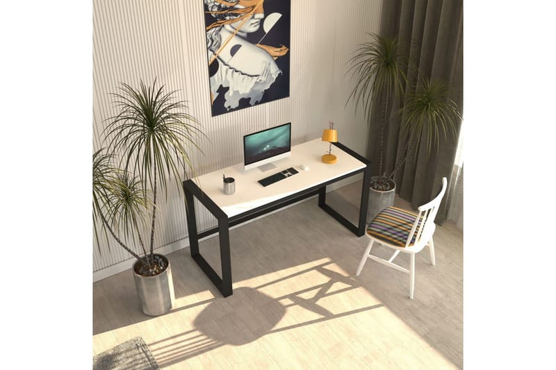 Sorix Skrivbord 55x122 cm - Vit/Svart - Möbler - Hemmakontor - Skrivbord