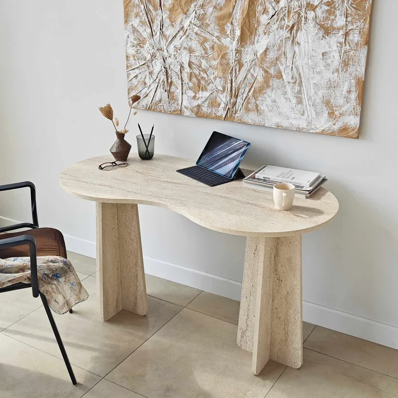 Soryn Skrivbord 120 cm - Travertin - Möbler - Hemmakontor - Skrivbord