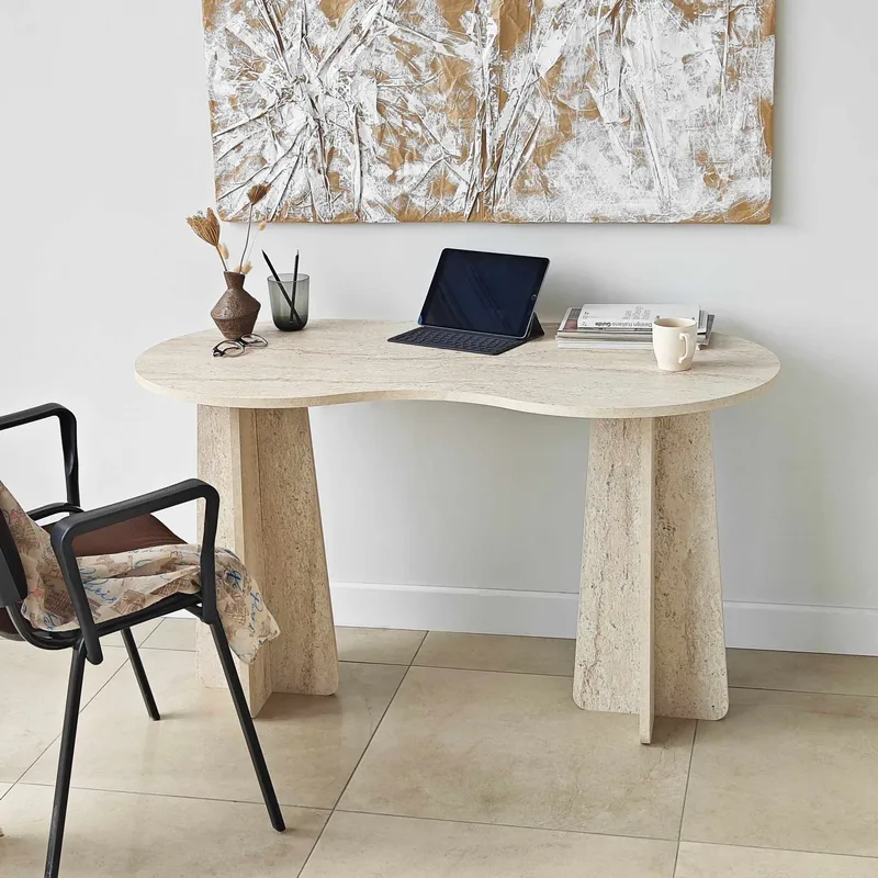 Soryn Skrivbord 120 cm - Travertin - Möbler - Hemmakontor - Skrivbord