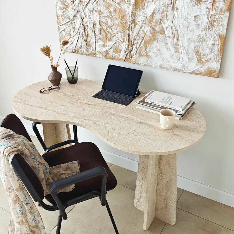 Soryn Skrivbord 120 cm - Travertin - Möbler - Hemmakontor - Skrivbord
