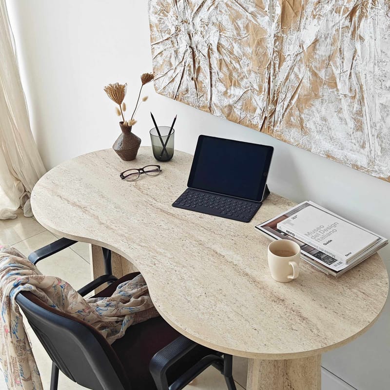 Soryn Skrivbord 120 cm - Travertin - Möbler - Hemmakontor - Skrivbord