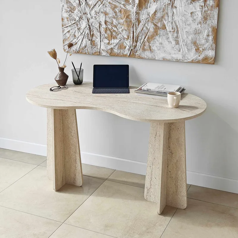 Soryn Skrivbord 120 cm - Travertin - Möbler - Hemmakontor - Skrivbord