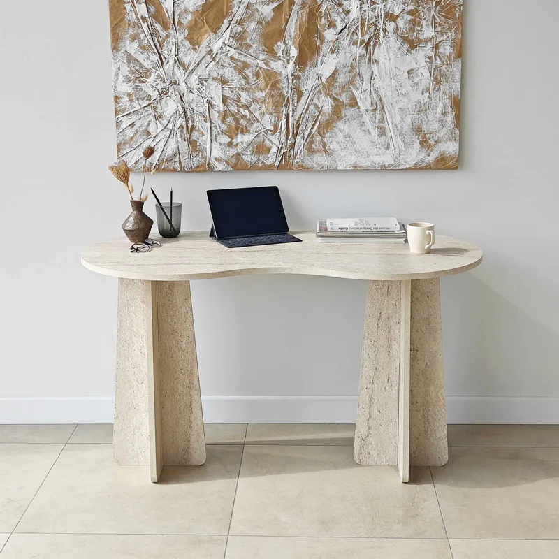 Soryn Skrivbord 120 cm - Travertin - Möbler - Hemmakontor - Skrivbord