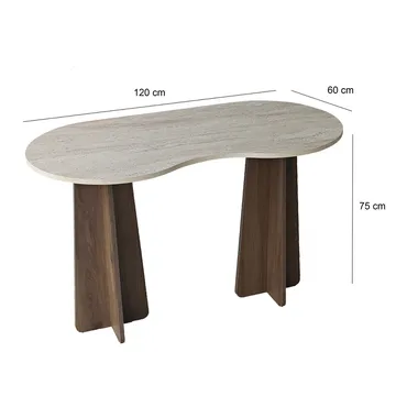 Soryn Skrivbord 120x75x60 cm - Travertine Walnut - Möbler - Hemmakontor - Skrivbord