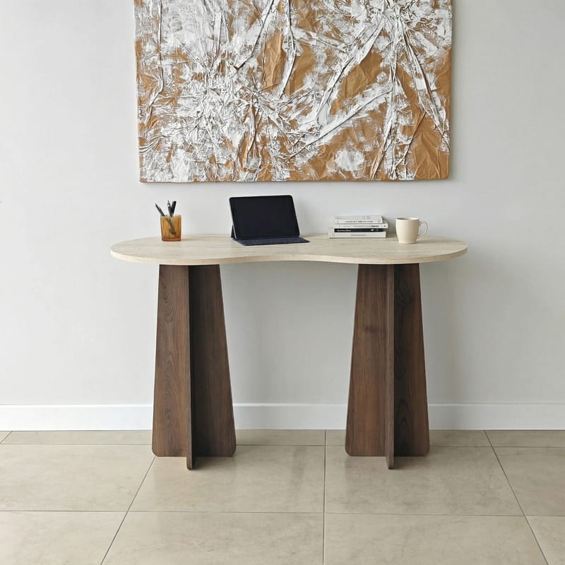 Soryn Skrivbord 120x75x60 cm - Travertine Walnut - Möbler - Hemmakontor - Skrivbord