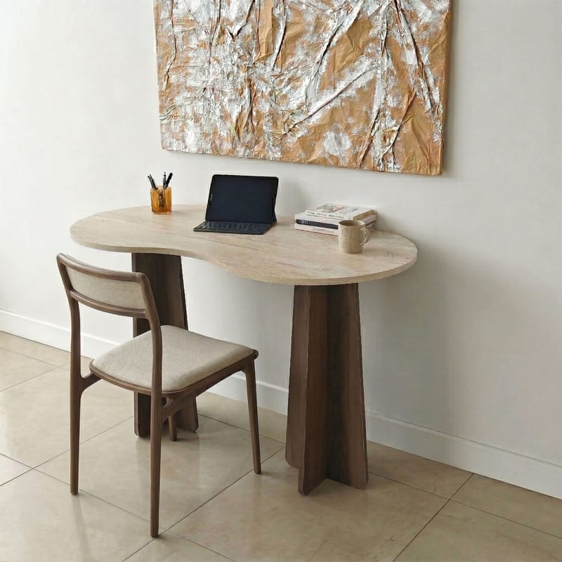 Soryn Skrivbord 120x75x60 cm - Travertine Walnut - Möbler - Hemmakontor - Skrivbord