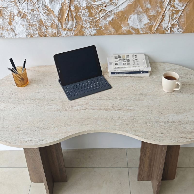 Soryn Skrivbord 120x75x60 cm - Travertine Walnut - Möbler - Hemmakontor - Skrivbord