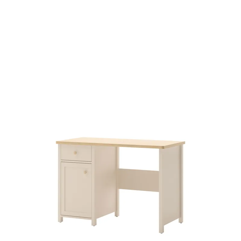 Storys skrivbord 110x77 cm, Beige, ek