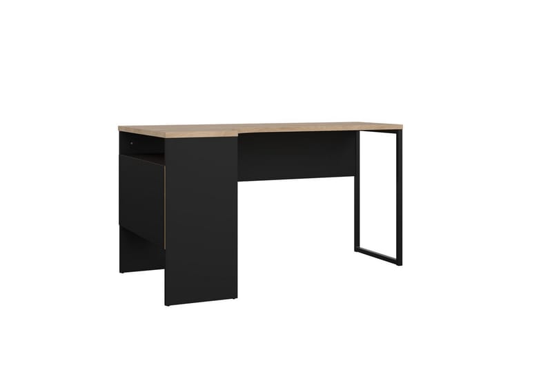 Taketo Hörnskrivbord 145 cm - Mörkgrå/Natur - Möbler - Hemmakontor - Skrivbord