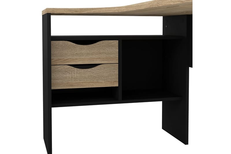 Taketo Hörnskrivbord 145 cm - Mörkgrå/Natur - Möbler - Hemmakontor - Skrivbord