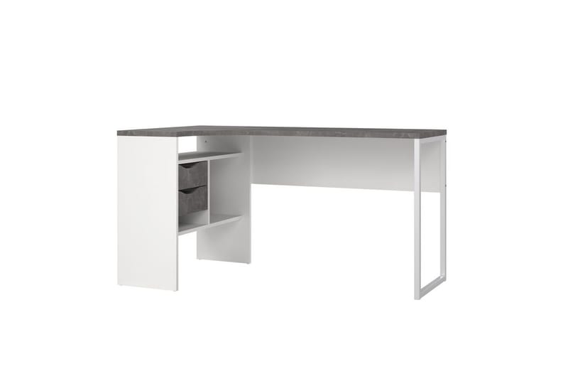 Taketo Hörnskrivbord 145 cm - Vit/Chokladbrun - Möbler - Hemmakontor - Skrivbord