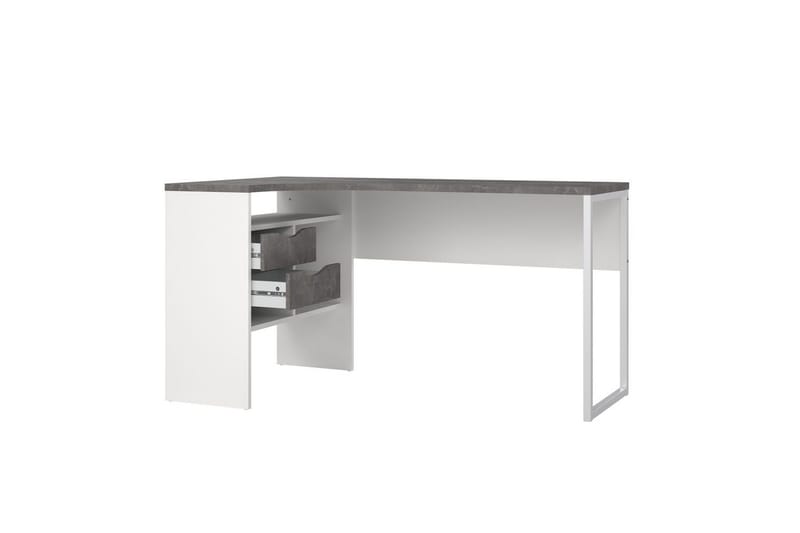 Taketo Hörnskrivbord 145 cm - Vit/Chokladbrun - Möbler - Hemmakontor - Skrivbord