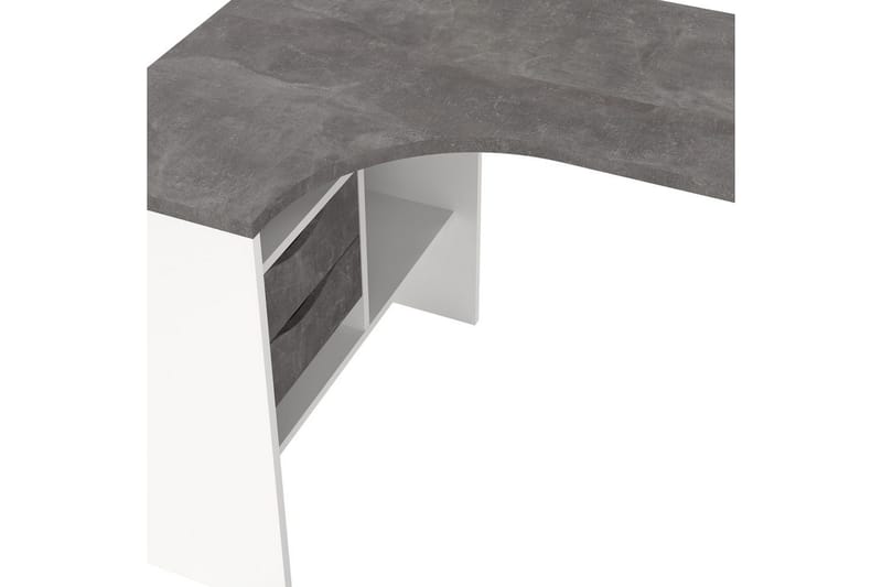 Taketo Hörnskrivbord 145 cm - Vit/Chokladbrun - Möbler - Hemmakontor - Skrivbord