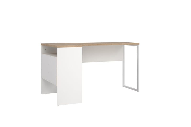 Taketo Hörnskrivbord 145 cm - Vit/Natur - Möbler - Hemmakontor - Skrivbord