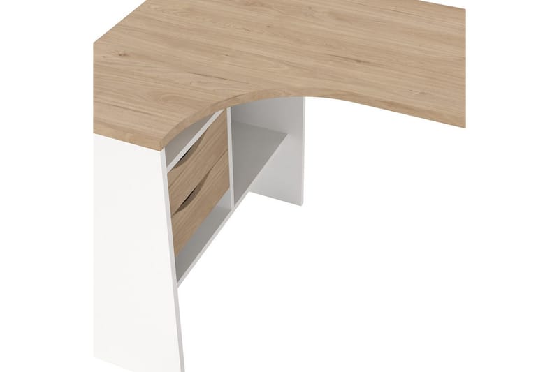 Taketo Hörnskrivbord 145 cm - Vit/Natur - Möbler - Hemmakontor - Skrivbord