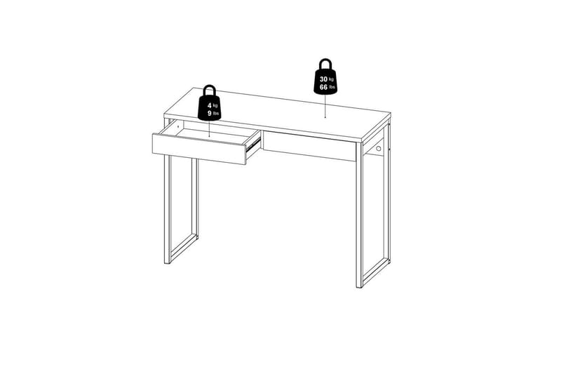 Taketo Skrivbord 40x101,6 cm - Vit - Möbler - Hemmakontor - Skrivbord