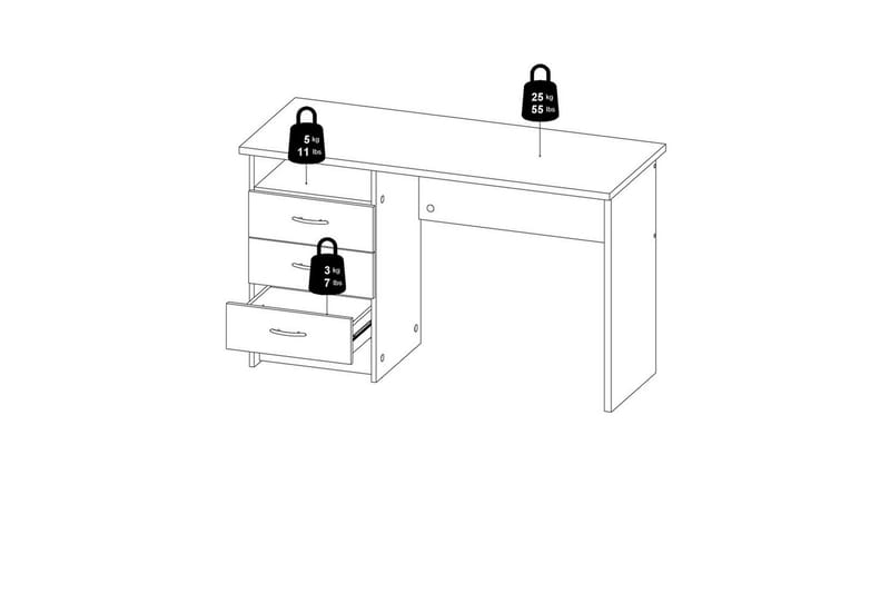 Taketo Skrivbord 48,1x120,1 cm - Natur - Möbler - Hemmakontor - Skrivbord