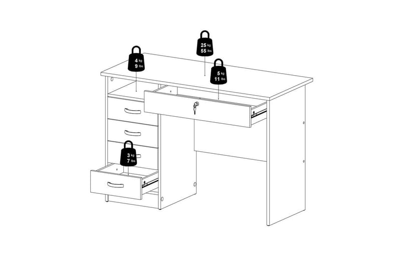 Taketo Skrivbord 48,5x109,3 cm - Natur - Möbler - Hemmakontor - Skrivbord