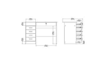 Taketo Skrivbord 48,5x109,3 cm - Natur - Möbler - Hemmakontor - Skrivbord