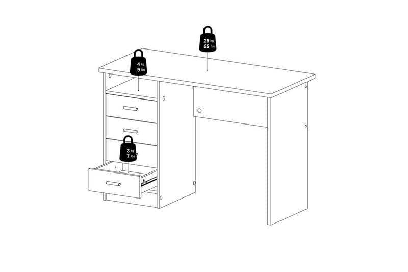 Taketo Skrivbord 48,5x110 cm - Natur - Möbler - Hemmakontor - Skrivbord