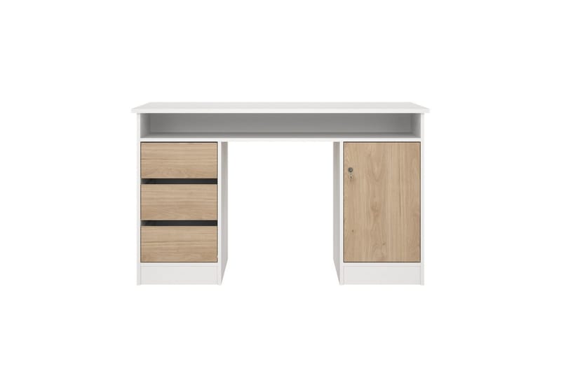 Taketo Skrivbord 55x126 cm - Vit/Natur - Möbler - Hemmakontor - Skrivbord