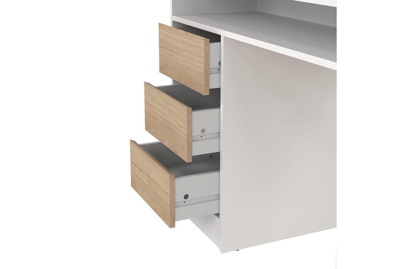 Taketo Skrivbord 55x126 cm - Vit/Natur - Möbler - Hemmakontor - Skrivbord