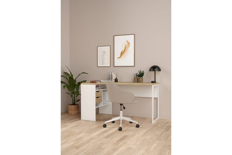 Taketo Skrivbord 81x145,1 cm - Vit - Möbler - Hemmakontor - Skrivbord