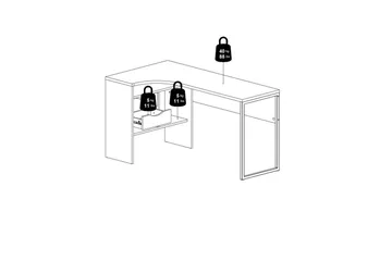 Taketo Skrivbord 81x145,1 cm - Vit - Möbler - Hemmakontor - Skrivbord