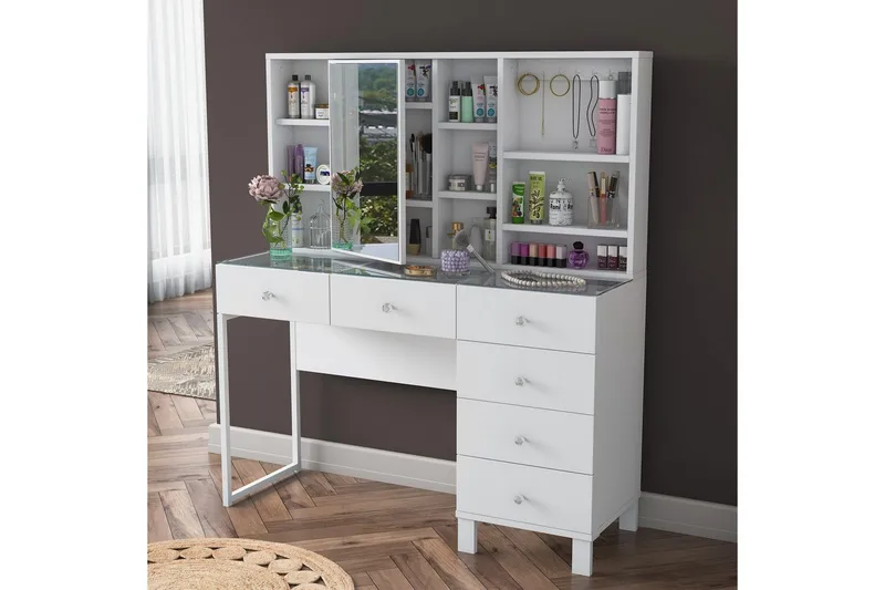 Talros Sminkbord 120 cm - Vit - Möbler - Hemmakontor - Skrivbord