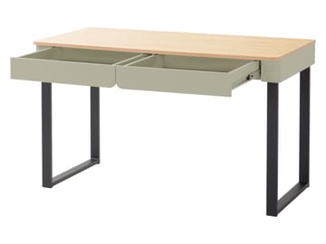 Travic Skrivbord 125 cm med Lådor i Trä med Ekutseende - Beige - Möbler - Hemmakontor - Skrivbord