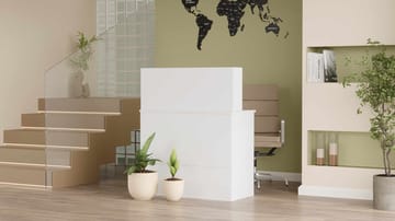 Valren Receptionbord 90x110x44,5 cm - Vit - Möbler - Hemmakontor - Skrivbord